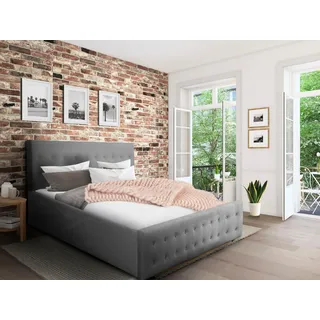 Home affaire Polsterbett »Vaine« in 5 Breiten, auch in Länge 220 cm, incl. Roll-Lattenrost, silberfarben