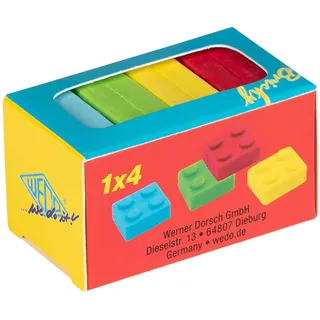 Wedo Radiergummis Bricky farbsortiert, 4 St.