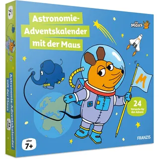 Franzis Astronomie Adventskalender mit der Maus 67162 Blau