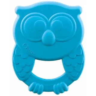 Chicco ECO+ Beißring Eule, Beißring für Neugeborene mit Noppen, aus weichem Biokunststoff, Beißspielzeug für Neugeborene und Kinder von 3 bis 18 Monaten