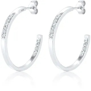 Elli Creolen Zart mit Kristallen Silber 925