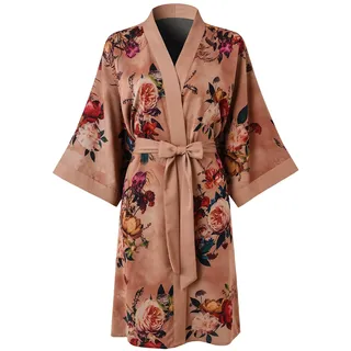 Ledamon Damen Kimono Kurz Robe Bademantel Nachthemd für Frauen