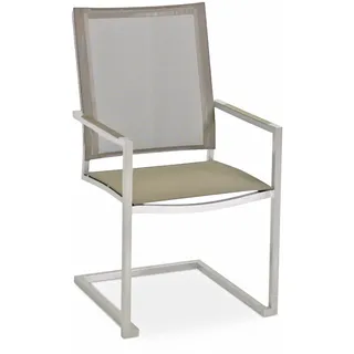 Freischwinger Venus Edelstahl - Batyline taupe Armlehnen Aluminium