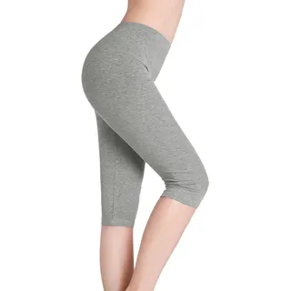 CnlanRow Damen Capri Leggings Unterrock Hose Kurz Elastisch Leicht Yoga Shorts Bequem