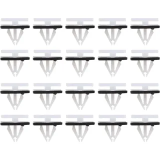 VGOL 20 Stück Weiße Auto Seitenschweller Clips Zierleisten Halter Klammern aus Kunststoff mit Schwammdichtung 5270438 5264089 Kompatibel mit Fiesta Kompatibel mit Mustang