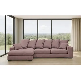 kaiser möbel Ecksofa mit schlaffunktion und bettkasten, Sofa L-form, Couch L-form Gabon Lila Ottomane Links - Lila