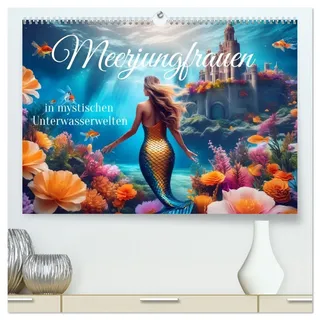 Meerjungfrauen in mystischen Unterwasserwelten (hochwertiger Premium Wandkalender 2026 DIN A2 quer), Kunstdruck in Hochglanz: Fantasiewelt unter Wasser. (CALVENDO Kunst)
