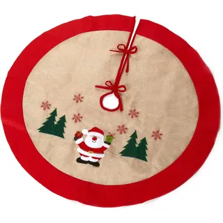 Weihnachtsbaumrock / Weihnachtsbaumdecke - 105 x 105 cm Grau Rot, Weiß - Braun, Rot