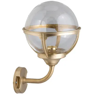 Wetterfeste Wandleuchte Messing IP43 Vintage Design Außen Lampe Hof Haus Balkon
