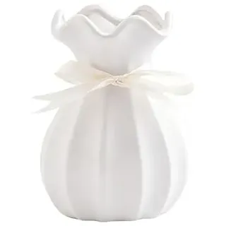 Tyatiyzn Weiß mittelgroße Keramikvase, Blumenvasen Modern aus Keramik, Minimalistische Nordische Blumenvase, for Home Decor Living Room, Floral Arrangements.(Weiß)