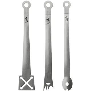 Lurch 33710 Antipasti-Zangen 3er Set, Edelstahl