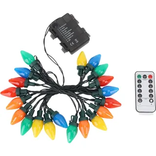 Brrnoo Erdbeerlichter LED, 20 Wasserdichte LEDs,LED Eisregen Lichterkette Außen, für Innen & Außen, Gartendeko Weihnachtsbeleuchtung, Garten Balkon Hochzeit, Party & Festival Lichterkette