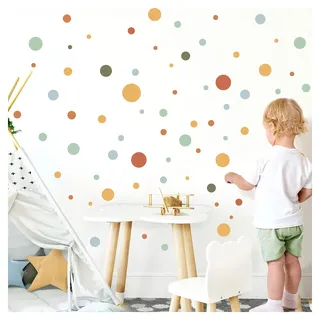Little Deco Wandtattoo 120 Stück Kreise Set Wandsticker