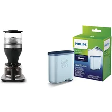 Philips Filterkaffeemaschine – 1.25-Liter-Fassungsvermögen & Philips AquaClean Kalk- und Wasserfilter für Espressomaschine, Kein Entkalken bis 5000 Tassen, Doppelpack