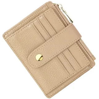 BTNEEU Kreditkartenetui Damen Echtes Leder Geldbörse Damen Klein RFID Schutz Kartenetui mit Münzfach Herren Geldbeutel Mini Portemonnaie Visitenkartenetui Slim Card Holder mit 9 Kartenfächer