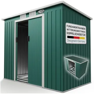 Juskys Gerätehaus 2,13 x 1,30 m Dunkelgrün