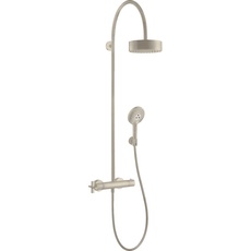 Bild von Axor Citterio mit Thermostat und Kopfbrause 180 1jet, Farbe: Brushed Nickel