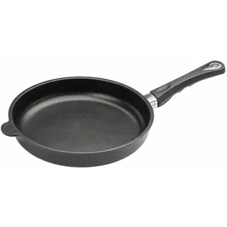 AMT Gastroguss Bratpfanne 20 cm Ø, 5 cm hoch, fester Stiel, induktionsgeeignet, Lotan® Antihaft-Veredelung, Gusspfanne (Aluguss), AMZN-I-520