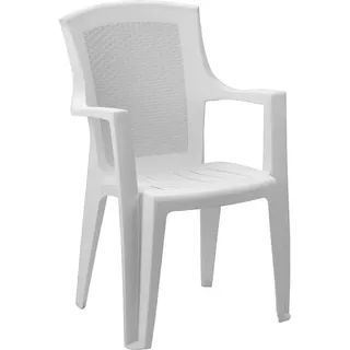 Kondela Garten-Stapelstuhl Edenia - Weiß - Weiß