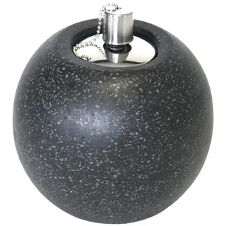 Esschert Design Öllampe Terrazzo, klein, Schwarz