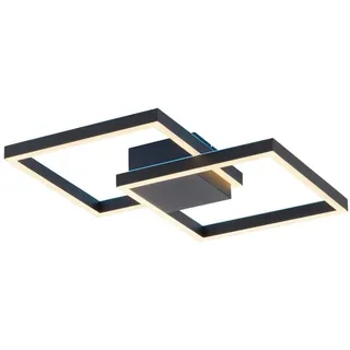 Paul Neuhaus Led-Deckenleuchte , Schwarz , Metall, Kunststoff , sechseckig , 52.5x9.5x52.5 cm , Farbwechsler, Farbtemperaturwechsler , Lampen & Leuchten, Innenbeleuchtung, Smart-Home-Lampen, Smart Home Deckenleuchten