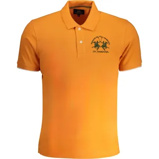 Kurzarm Poloshirt Regular Fit mit Kontrastdetails und Logo : Größe - XL Größe: XL - Orange