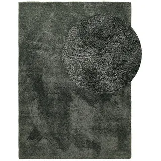 benuta Nest Hochflorteppich Melvin waschbar 200/250 cm , Grün , Kunststoff , Uni , Rechteckig , 200x250 cm , Oeko-Tex® Standard 100 , für Fußbodenheizung geeignet, in verschiedenen Größen erhältlich, waschbar, pflegeleicht , Teppiche und Böden, Teppiche, Hochflorteppiche & Shaggys