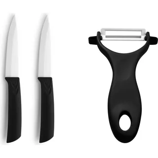 Kuppels 3-tlg. Küchenmesser CERAMIC - Schwarz