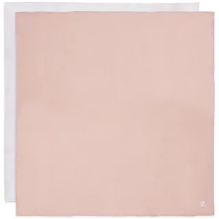 Jollein Musselin Tuch Baby - Wild Rose/Ivory - 2er Pack - 115x115cm - 100% Baumwolle - Oeko-TEX Zertifiziert - Spucktuch Baby - Altrosa/Elfenbeinfarben