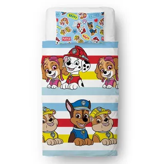 PAW PATROL Offizielles Bettwäsche-Set für Einzelbett, Pupster-Design, wendbar, zweiseitig, inklusive passendem Kissenbezug, Einzelbett-Set von Character World Brands