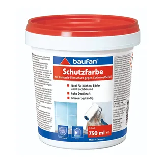 Baufan Schutzfarbe Weiß matt 0,75 l