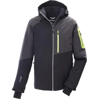 killtec Herren Funktionsjacke/Skijacke mit abzippbarer Kapuze und Schneefang KSW 464 MN SKI JCKT, schwarz/anthramelange/apfel, XXL, 43449-000