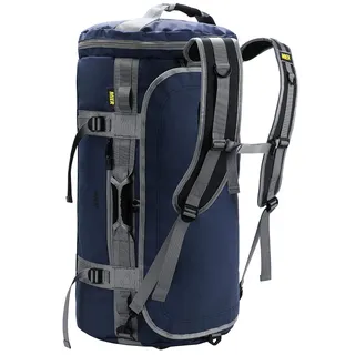 MIER Reisetasche große Sporttasche Wasserabweisend Sportrucksack mit Schuhfach umwandelbar in Rucksack, Blau, 90L