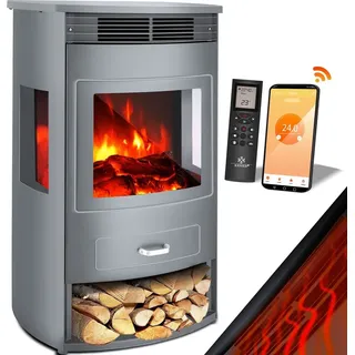 Kesser Elektrokamin Panorama-Sichtfenster grau