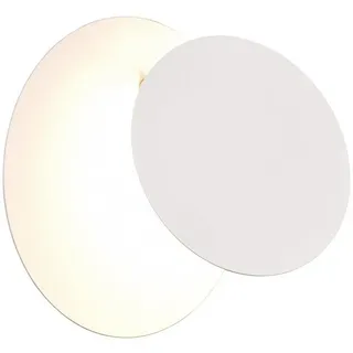 meineWunschleuchte 2er SET LED Wandleuchten mit indirekter Beleuchtung Weiß, ø 18cm