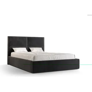 Roe Furniture | Boxspringbett - APOLLO - 120x200 cm - Schwarz - mit Bettgestell und Bettkasten - Tagesbett - Polsterbetten - Bett Schlafzimmer - Schwarz