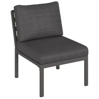 Ambia Garden Loungemittelteil , Dunkelgrau , Metall, Textil , Füllung: Schaumstoff , 59x72x73 cm , Gartenmöbel, Loungemöbel, Lounge-Serien