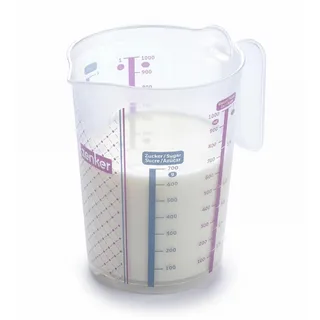 Zenker Sweet Sensation Messbecher 1000ml – Präzises Dosieren mit Vierfach-Skalierung, Hitzebeständigkeit: +100 °C, Spülmaschinengeeignet, Designed in Germany, Bunt