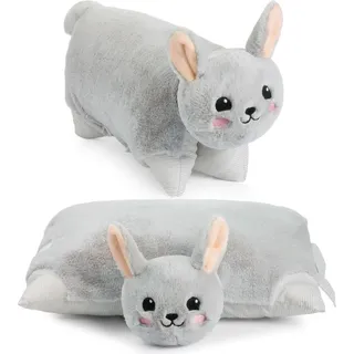 Brubaker Kuscheltierkissen Hase 40 x 30 cm Grau