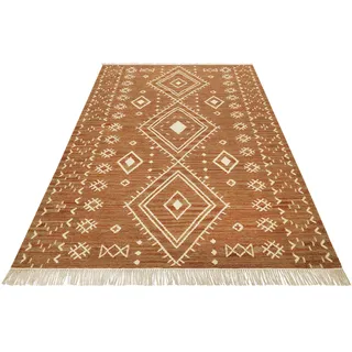 Green Looop »Monaco GL-82103« rechteckig 5 mm Höhe handgewebter Naturfaserteppich aus 80% Wolle 20 % Baumwolle, Fransen