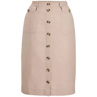 GOLDNER Schlupfrock »Kurzgröße Brauner Damen-Cargo-Rock mit Taschen«, beige