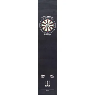 Primaflor Dartteppich Schwarz - 50x250cm - Dartmatte mit offiziellem Spielabstand zur Dartscheibe - Dart-Teppich als Abwurflinie - Bodenschutzmatte zum Darten - Schwarz