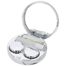 Sonew Kontaktlinsenbehälter, Kontaktlinsen Behältnis, Eintauch Linsenbehälter Tragbarer Kunststoff Marmor Muster Augenpflege Kit Behälter(White)