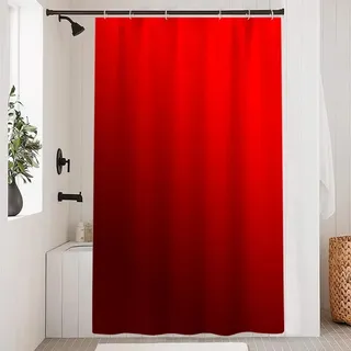 Uiiooazy Duschvorhang 120x180cm, Duschvorhang Anti Schimmel Rot Gradient Burgunder Moderne Duschvorhänge Stoff Waschbar Wasserdicht Polyester Blickdicht Bad Vorhang mit 8 Haken für Badezimmer