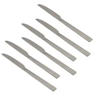 HOME ELEMENTS Esstischmesser Alfa, 6er-Set - Silber