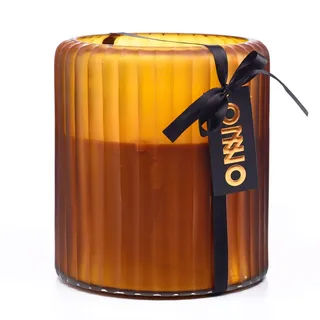 Onno Eternity Duftkerze, Glas, orange, 26,5cm