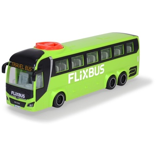 Dickie Toys - Spielzeug-Bus Man FlixBus (grün) – lenkbarer Reise-Bus (26,5 cm) zum Spielen für Kinder ab 3 Jahren, Spielzeugauto mit Lenkung & Türen zum Öffnen