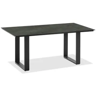 Niehoff Garden Gartentisch , Anthrazit, Graphitfarben , Kunststoff , rechteckig , Kufe , 95x76x220 cm , wetterbeständig , Gartenmöbel, Gartentische, Gartentische