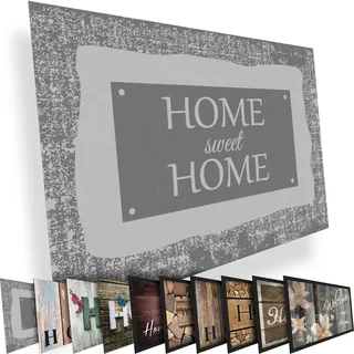 Valia Home Fußmatte Schmutzfangmatte Türmatte für Innen und Aussen - Fussmatte - Sauberlaufmatte rutschfest - Fußabtreter Haustür - Home Design 60 x 80 cm