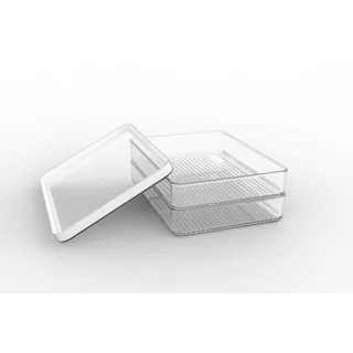 Rotho Frischhaltedosenset , Weiß, Transparent , Kunststoff , 20x15x7 cm , Reach, DIN EN ISO 14001, DIN EN ISO 9001 , Deckel mit Sichtfenster, lebensmittelecht , Küchenzubehör, Vorratsbehälter, Frischhaltedosen